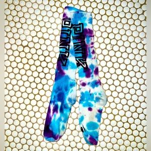 PINK tie dye knee socks